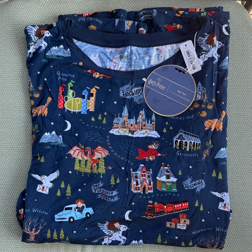 Little Sleepies Harry Potter Pajama Top - Navy Blue Print
